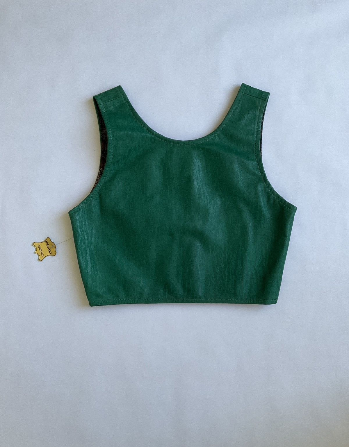 Vintage 90’s green leather vest Size S / US 4 / IT 40 - 3 Thumbnail