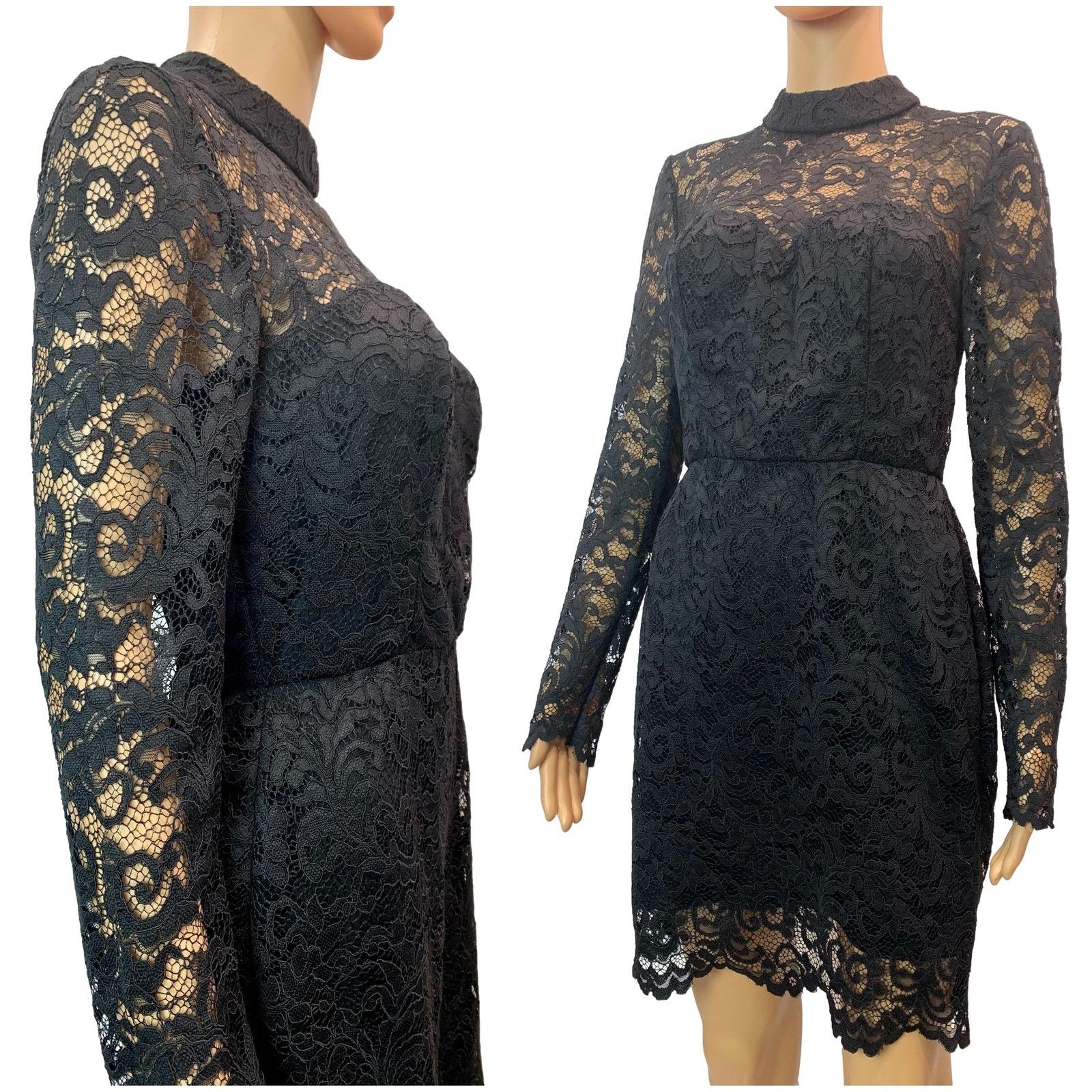 Other Missguided Black Lace Dress Pencil Skirt 8 Size M / US 6-8 / IT 42-44 - 9 Thumbnail