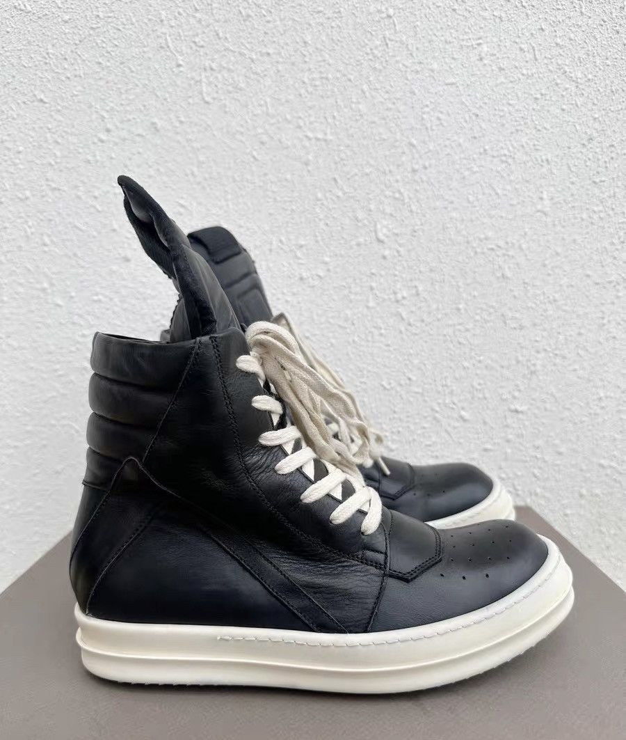 Rick Owens Rick Owens high-top shoes, inverted triangle black and white Size US 7 / IT 37 - 3 Thumbnail