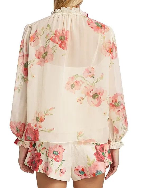 Zimmermann oc11z0525 Lightburst Billow Blouse in Multicolor Size S / US 4 / IT 40 - 5 Thumbnail