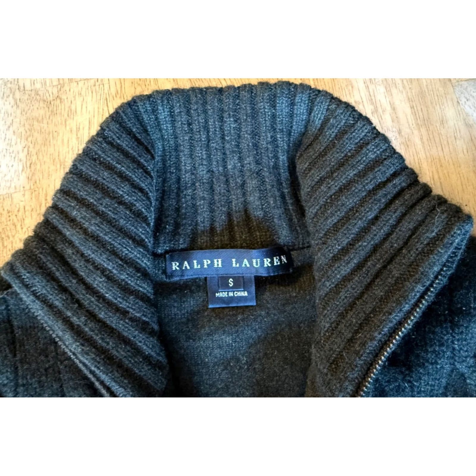 Ralph Lauren Ralph Lauren Black Label Sweater Womens S Dark Green Women Cable Knit Zip Cashmere Vest Size S / US 4 / IT 40 - 4 Thumbnail
