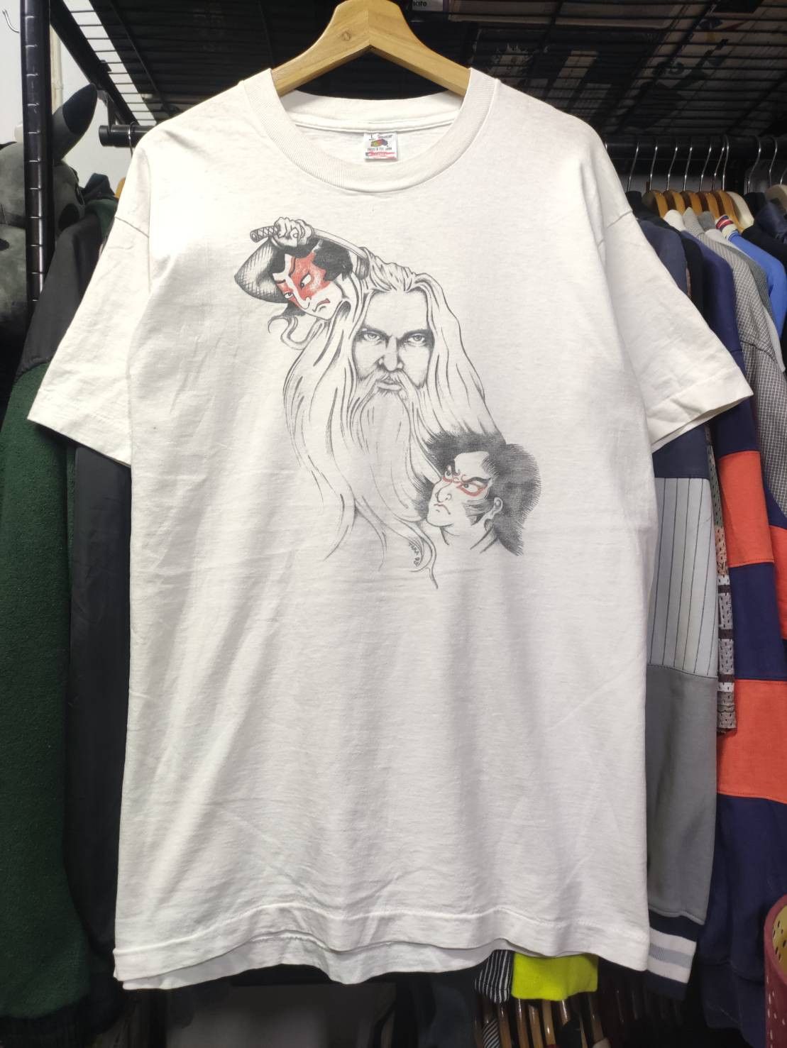 Band Tees Vtg 90's Leon Russell " Kabuki " Japan Tour T-Shirt Size US L / EU 52-54 / 3 - 3 Thumbnail