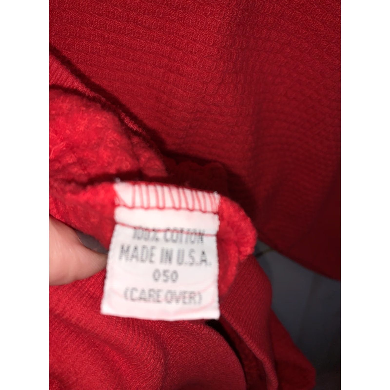 Vintage VINTAGE Wek the World Mens Textured Red Sweatshirt-8636 XL 1990s Size US XL / EU 56 / 4 - 6 Thumbnail