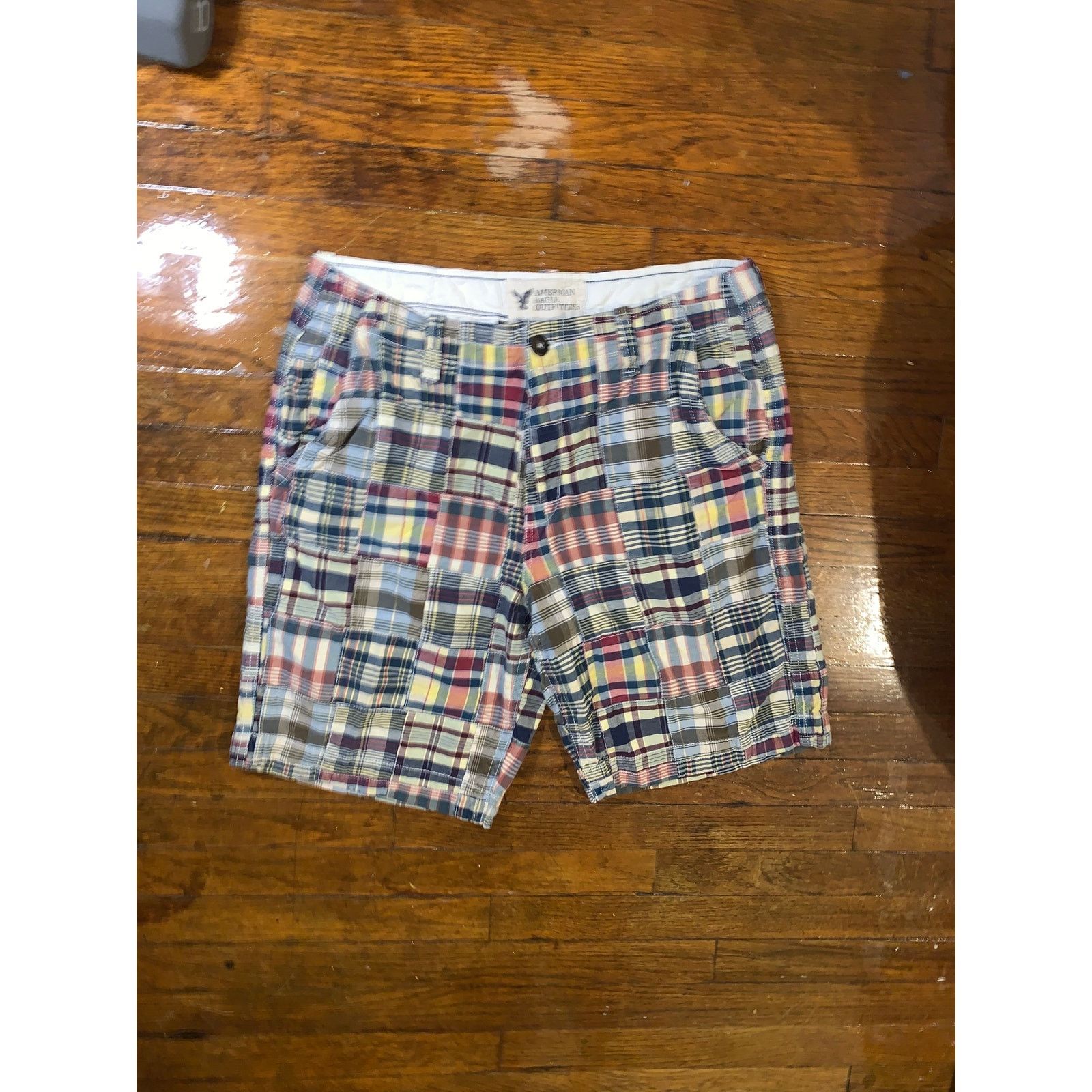 American Eagle Outfitters American Eagle Outfitters Patchwork Madras Shorts Mens 36 Size US 36 / EU 52 - 1 Thumbnail
