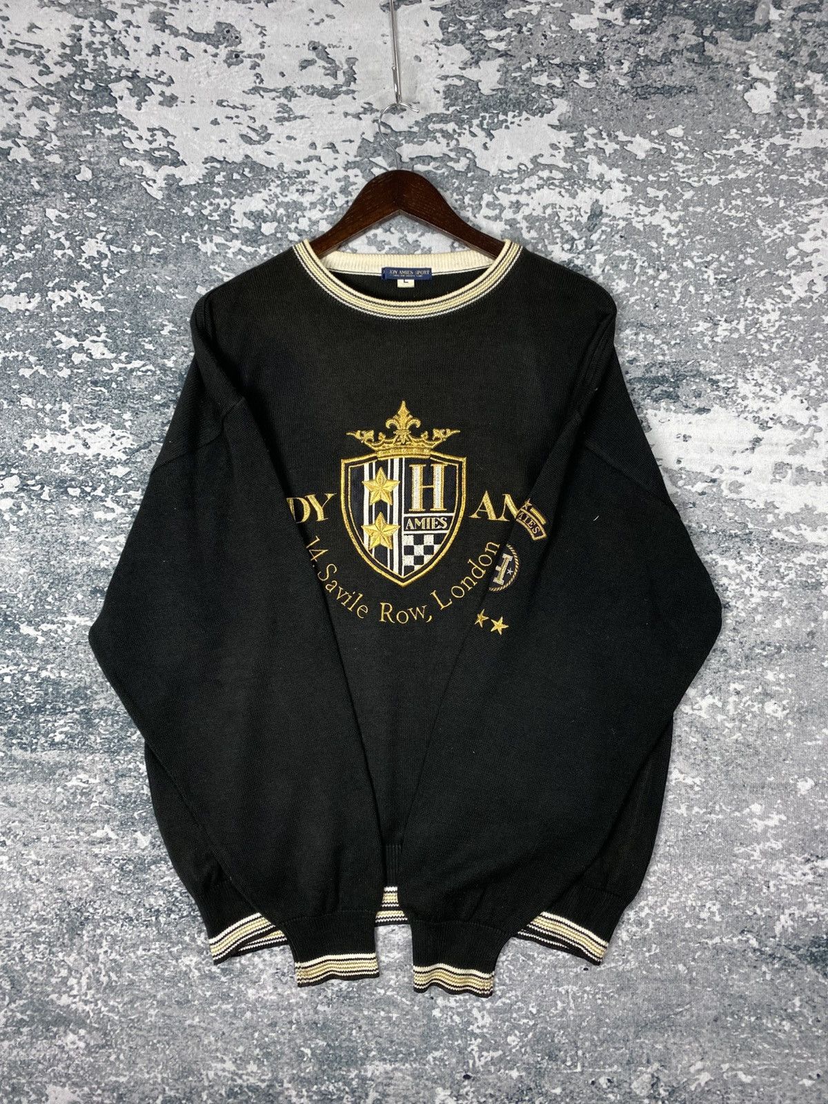 Hardy Amies Vintage Hardy Amies Perfect Design Sweatshirts Size US L / EU 52-54 / 3 - 7 Thumbnail