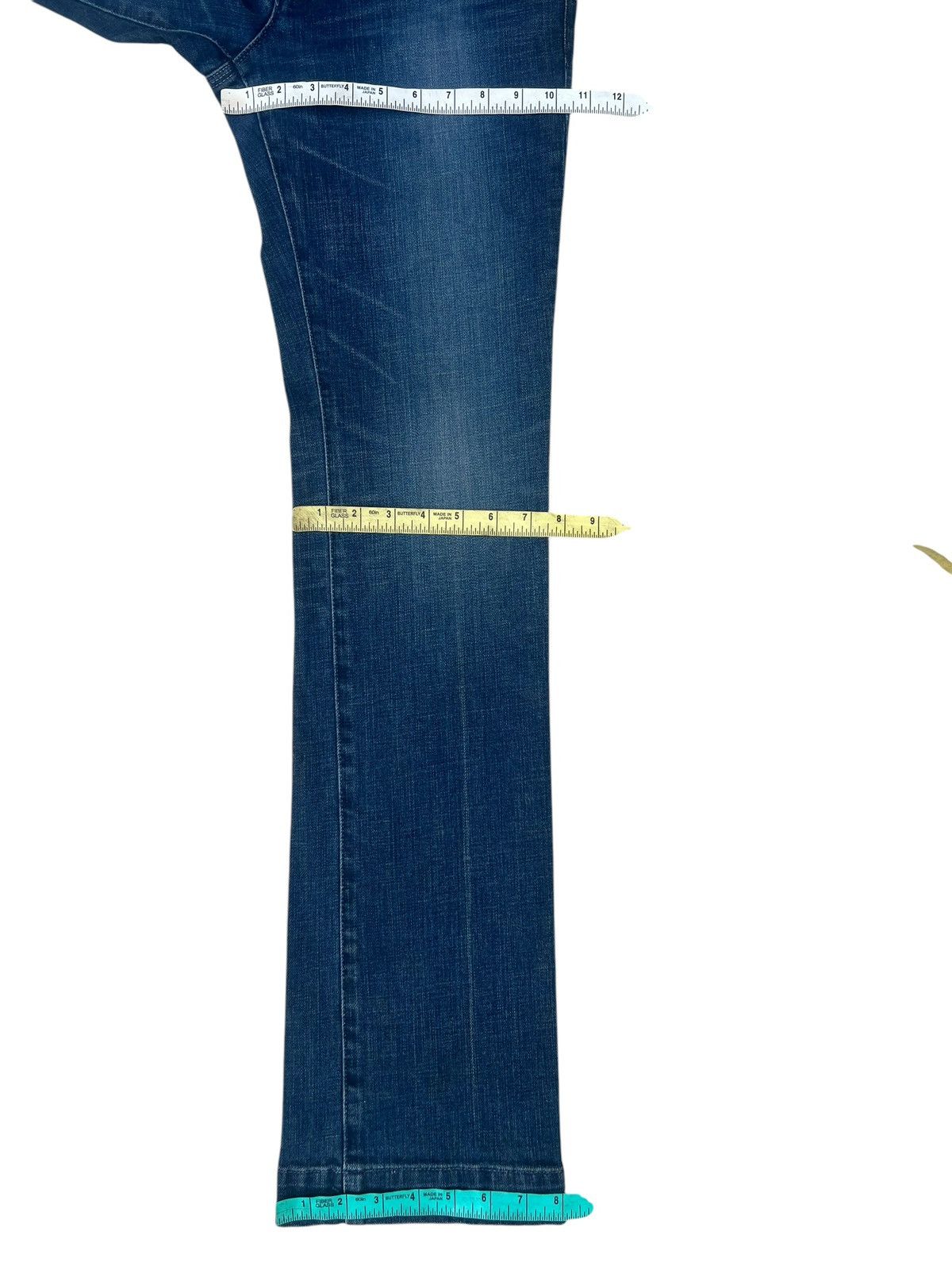 Japanese Brand Bring On The Noise Japan Dirty Muddy Denim Bootcut Jeans Size US 29 - 3 Thumbnail