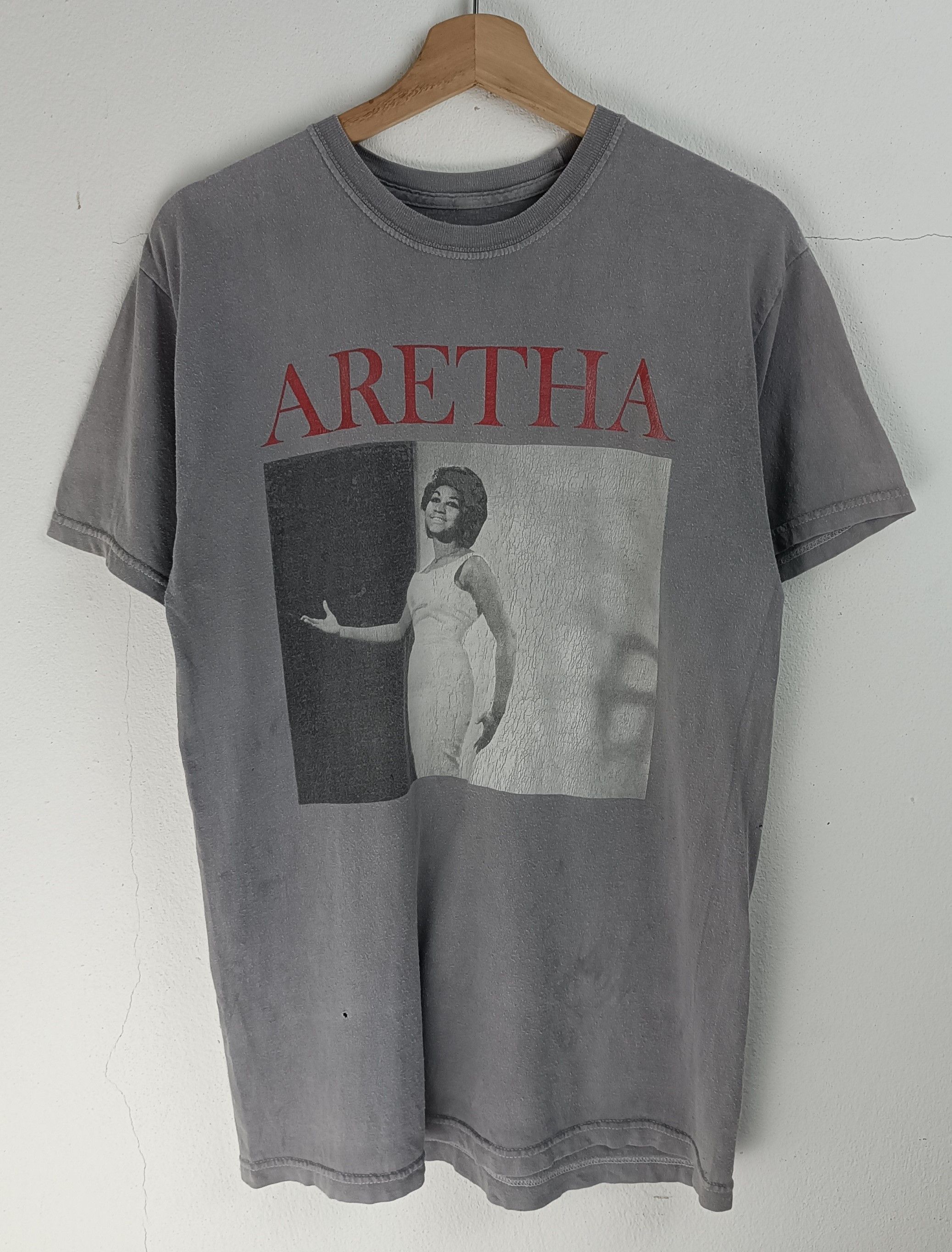 Rap Tees THRASHED FADED VINTAGE ARETHA FRANKLIN whitney stevie gaye Size US M / EU 48-50 / 2 - 3 Thumbnail