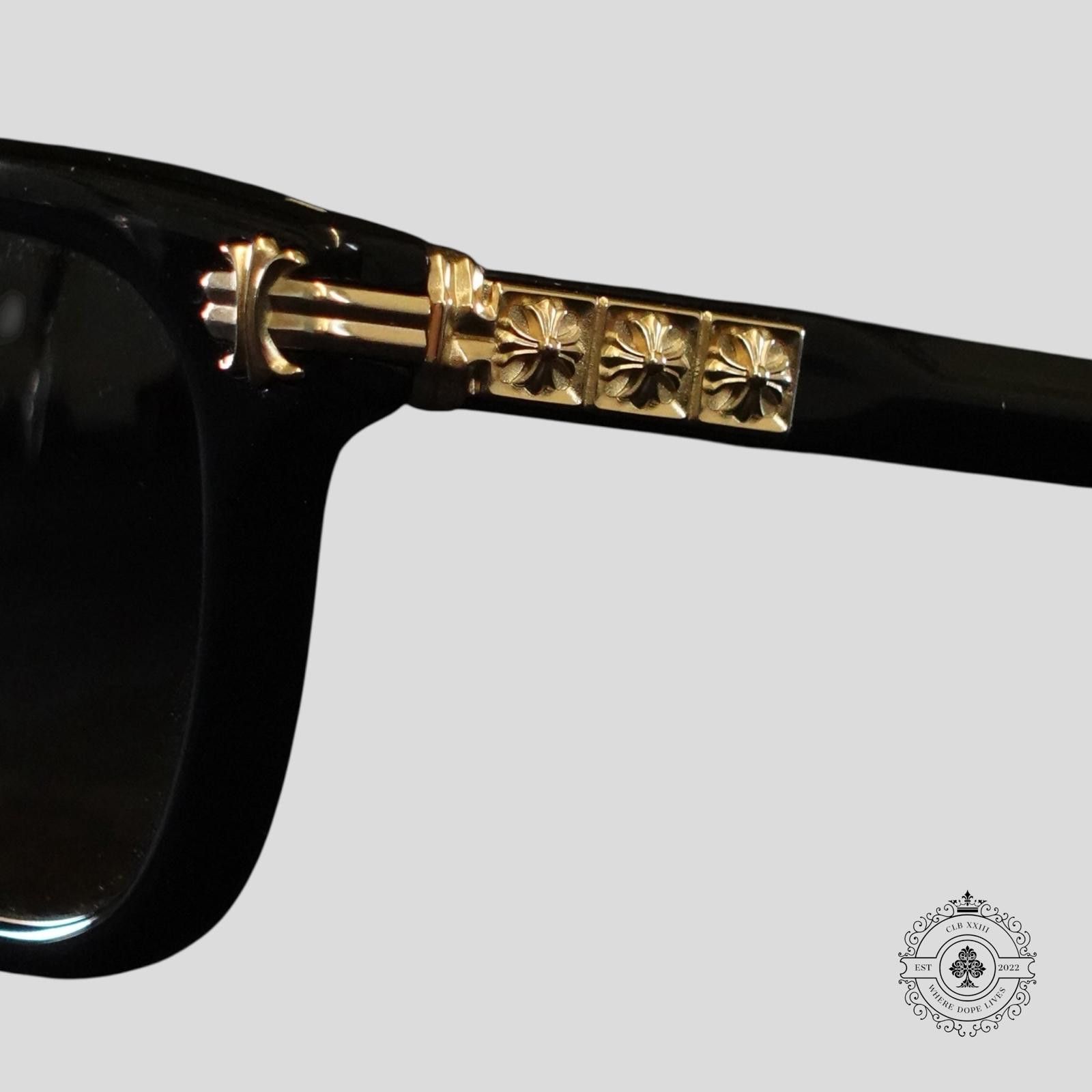 Chrome Hearts Chrome Hearts Smoke Show Sunglasses in Black/Gold Size ONE SIZE - 4 Thumbnail