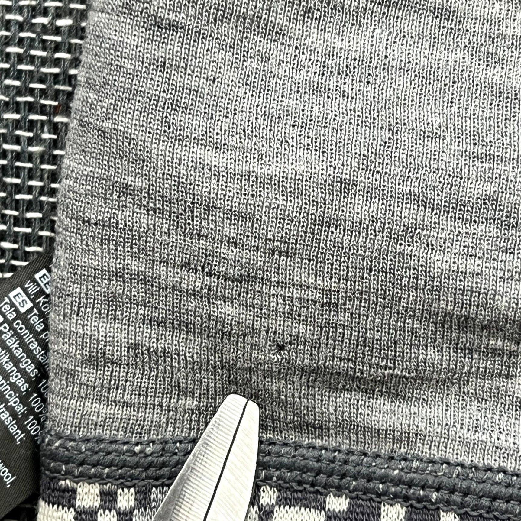 Vintage Kari Traa Womens Beanie Hat One Size Fair Isle 100% Merino Wool Knitted Gray Size ONE SIZE - 3 Thumbnail