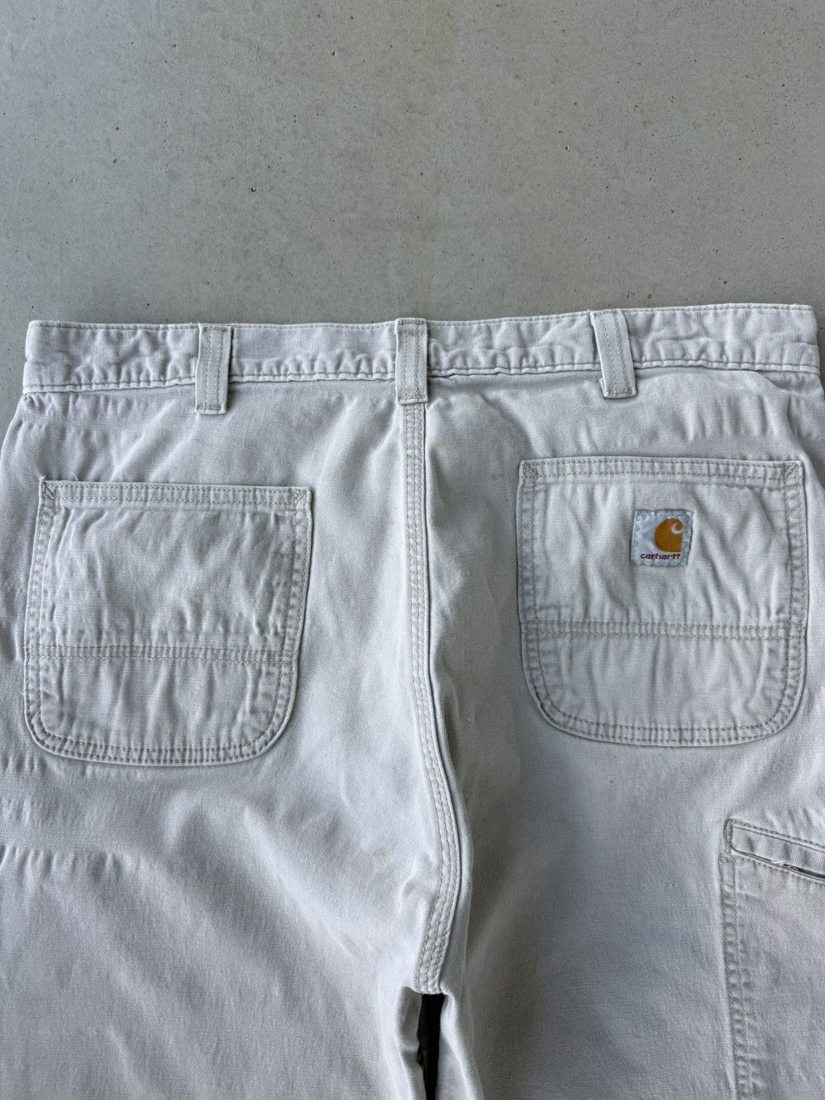 Carhartt Vintage 00s Cream Carhartt Workwear Shorts Size US 38 / EU 54 - 3 Thumbnail