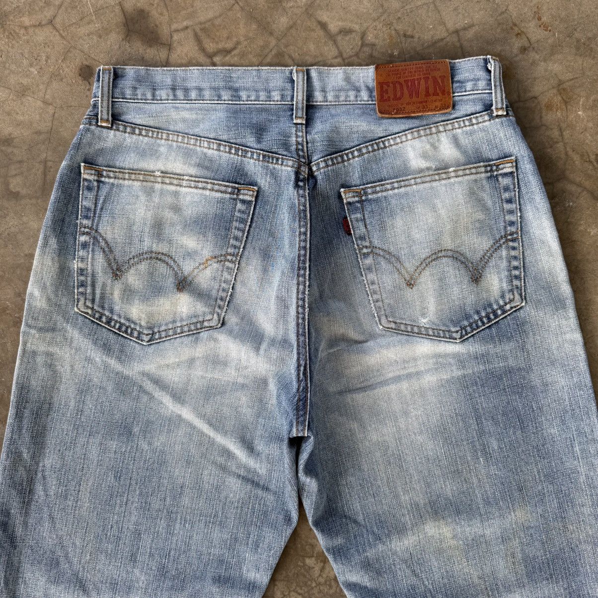 Edwin W33x27.5 Vintage Edwin Faded Ripped Denim Jean Pants Size US 33 - 10 Thumbnail