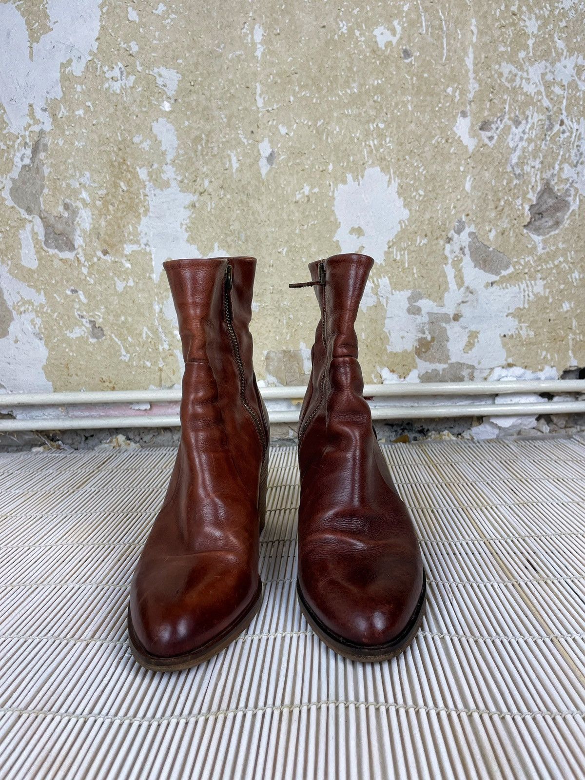 Other Brown Real Leather Ankle Boots Size US 9 / IT 39 - 2 Thumbnail
