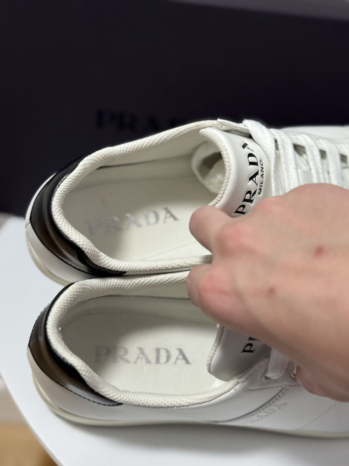 Prada Prada white leather sneakers men us 8 eur 41 Size US 8 / EU 41 - 6 Thumbnail