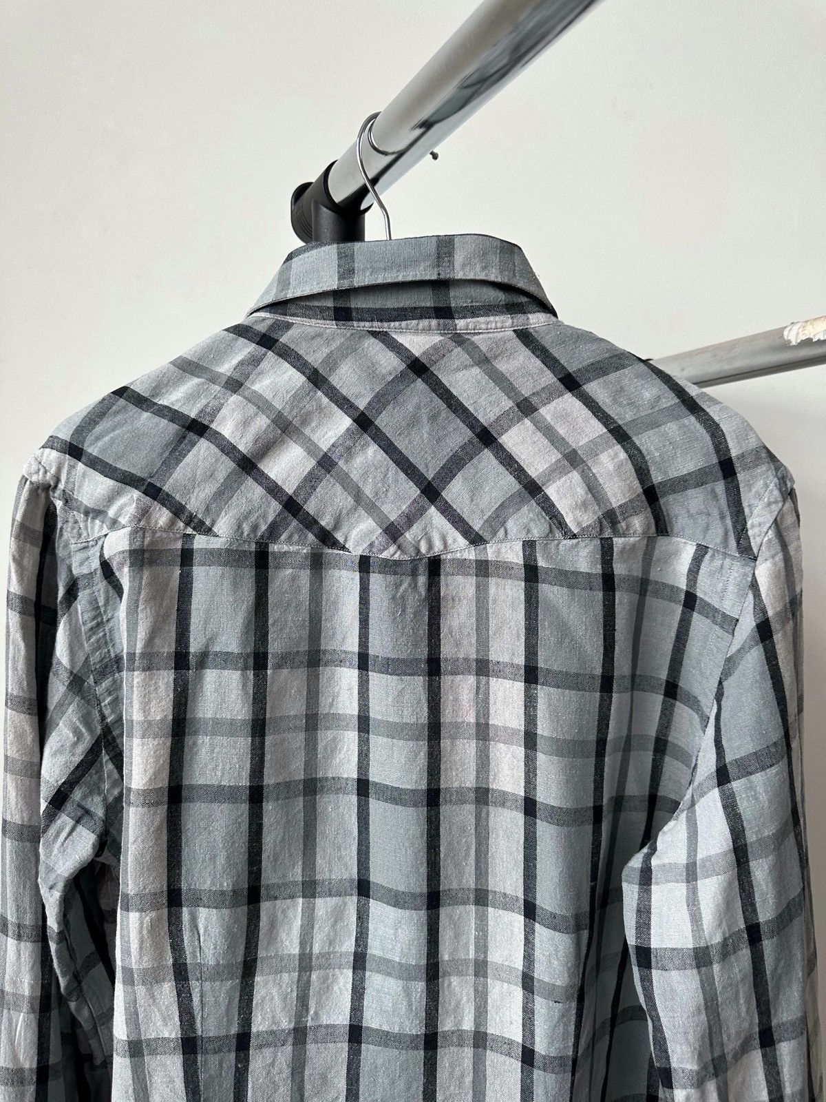 Acne Studios Acne Studios Jeans Linen Button Up Check Shirt Flannel Size US M / EU 48-50 / 2 - 9 Thumbnail