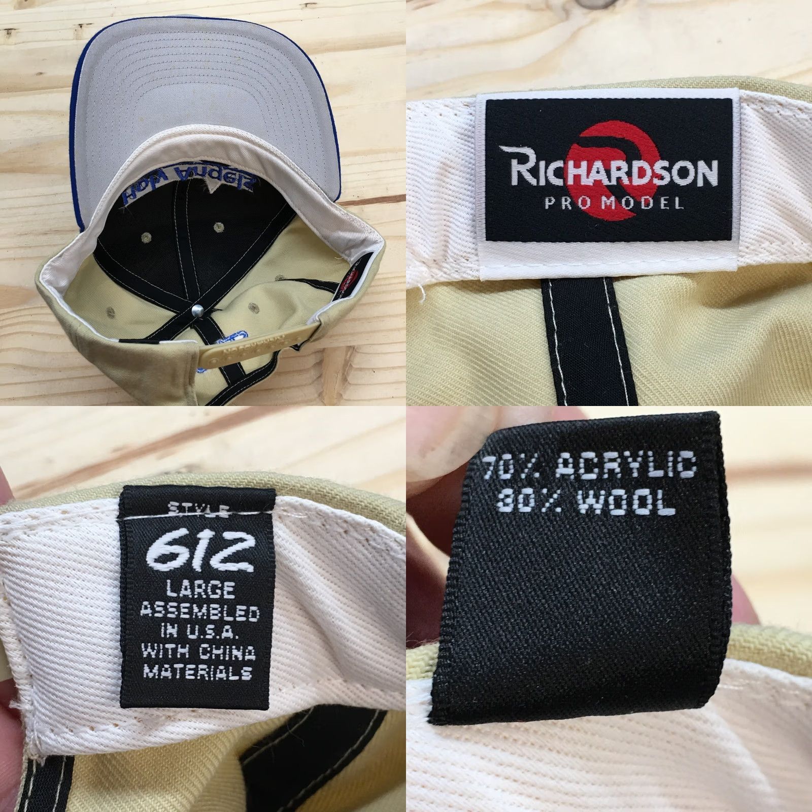Vintage Richardson Holy Angels Stars Baseball Cap Hat Mens Beige OS Curved Brim Size ONE SIZE - 8 Thumbnail