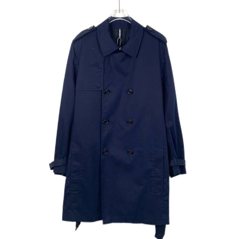 Dior Dior Dark blue cotton lapel double-breasted windbreaker jac Size US S / EU 44-46 / 1 - 1 Thumbnail