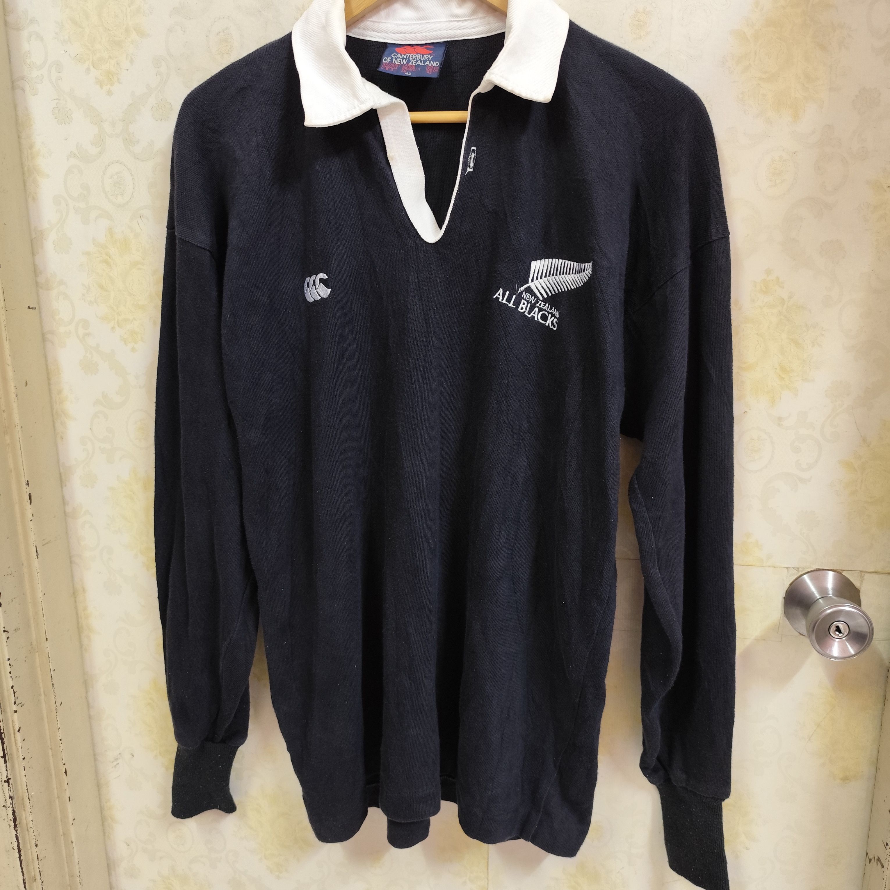 All Blacks × Canterbury of New Zealand × Vintage 🇳🇿VTG CANTERBURY MADE IN NEW ZEALAND ALL BLACK TEE Size US L / EU 52-54 / 3 - 2 Thumbnail