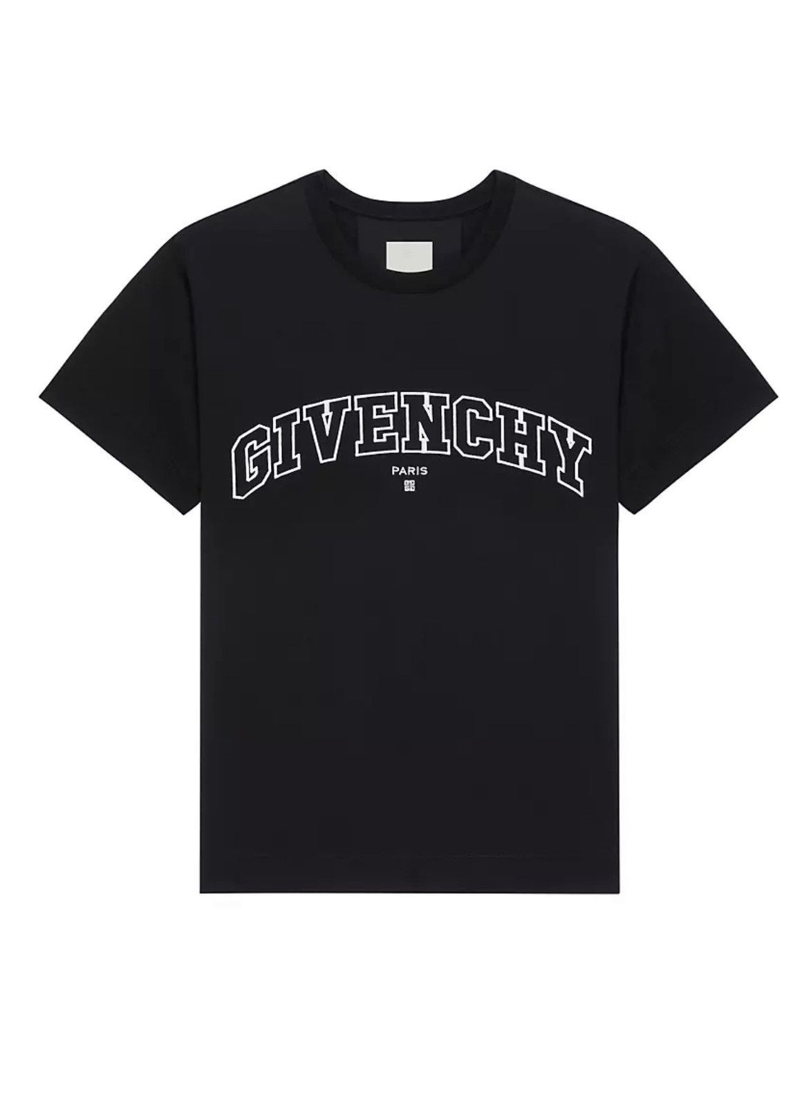 image of Givenchy Logo Embroidered College Classic-Fit T-Shirt in Black, Men's (Size 2XL)