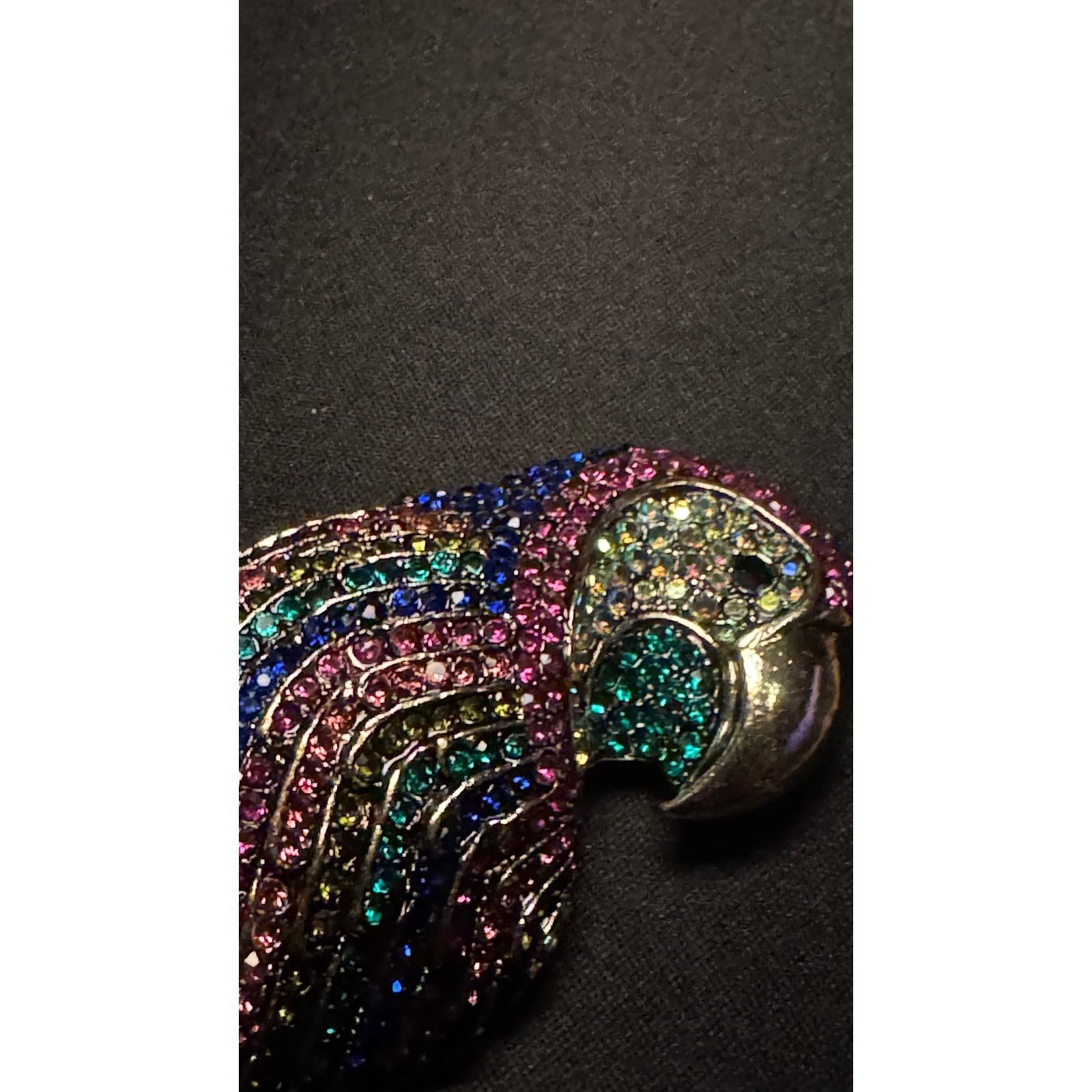 Other Large Rhinestone Parrot Brooch Size ONE SIZE - 2 Thumbnail