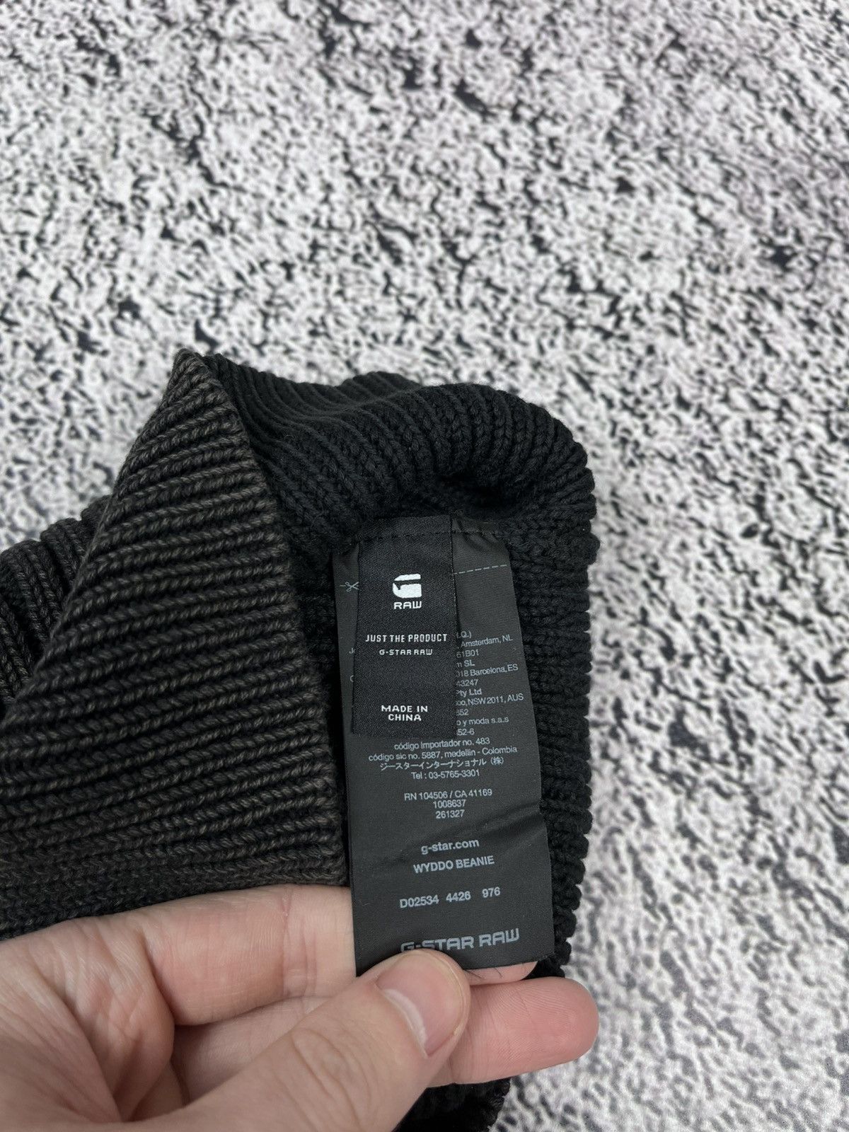 G-Star Vintage Y2K G Star ribbed faded avantgarde logo beanie hat Size ONE SIZE - 4 Thumbnail