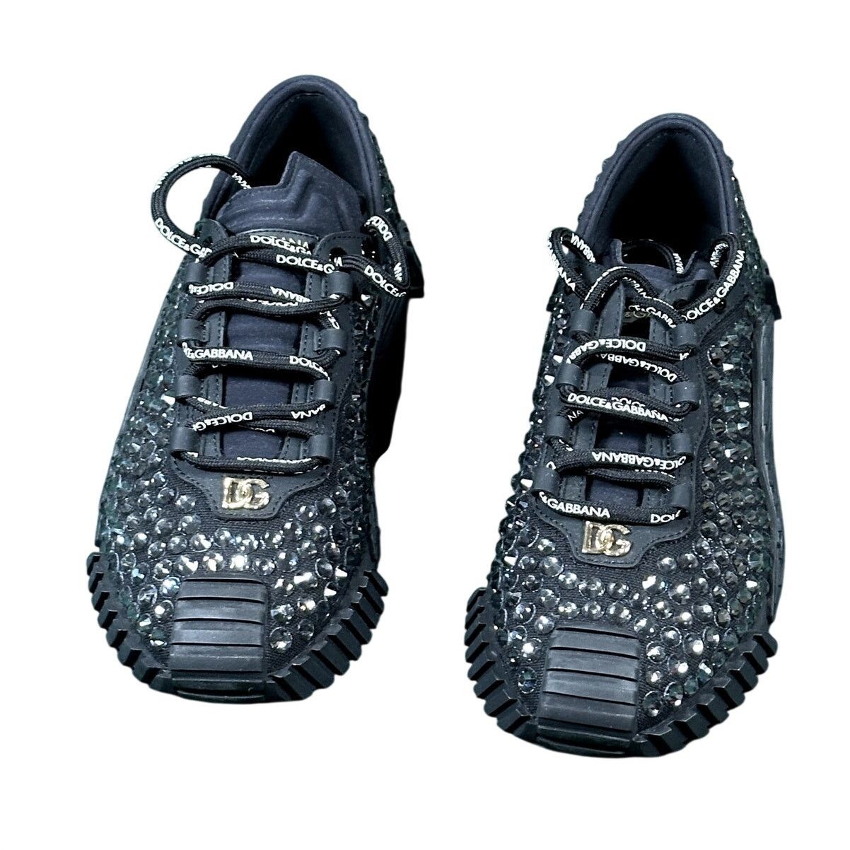 Dolce & Gabbana Dolce & Gabbana NS1 Rhinestone Sneakers Black NIB Size 40.5 Size US 10.5 / IT 40.5 - 3 Thumbnail
