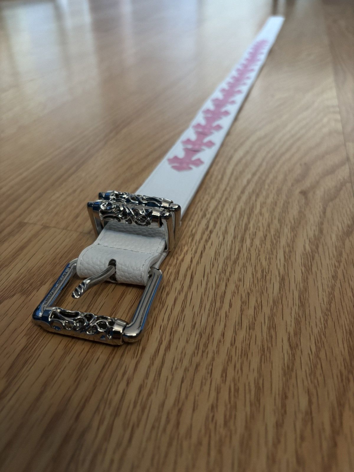 Other Nice black belt with beautiful white crosses on it Size 34 - 4 Thumbnail