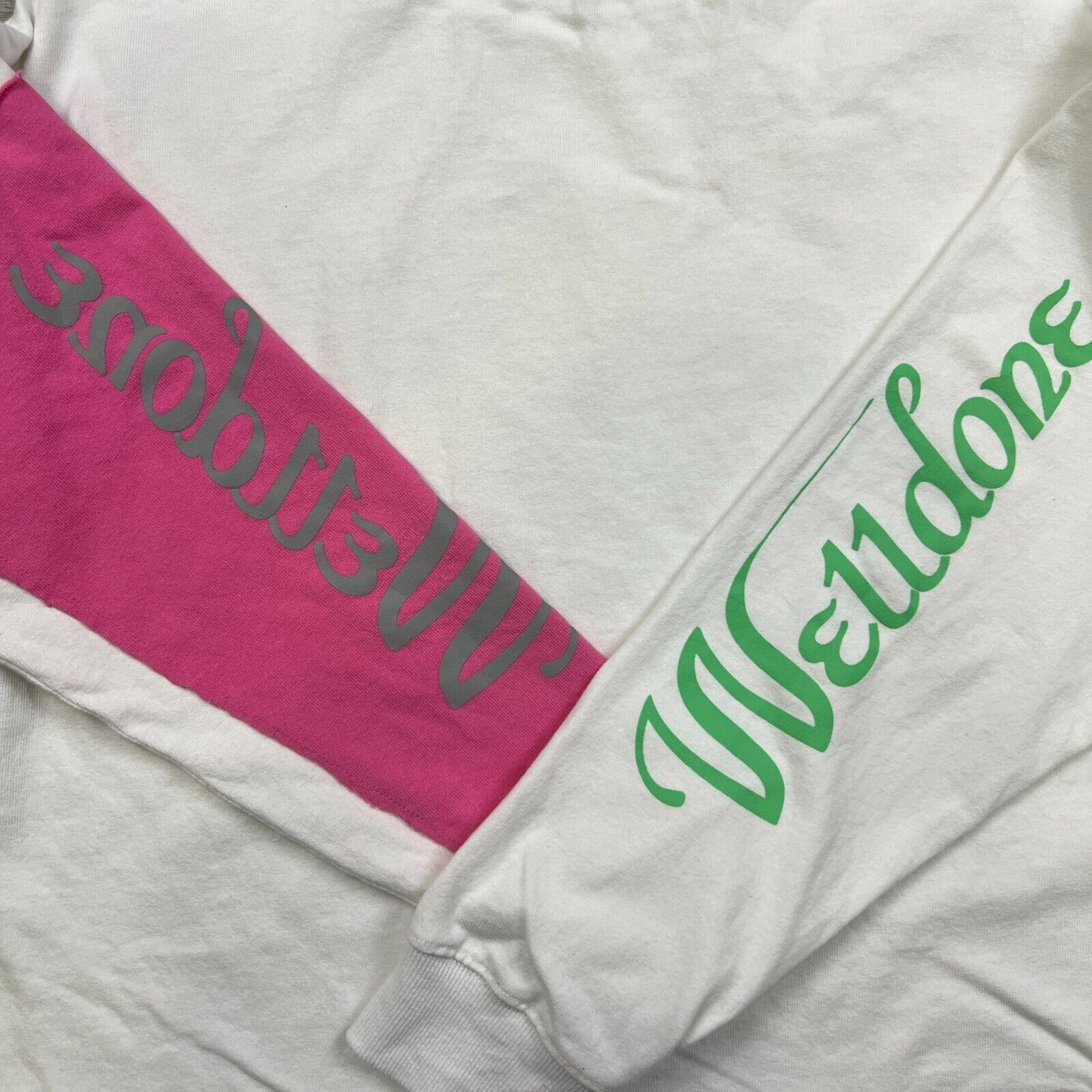 WE11DONE WE11DONE Shirt Small White Spell Out Graphic Long Sleeve Tee Size US S / EU 44-46 / 1 - 7 Thumbnail