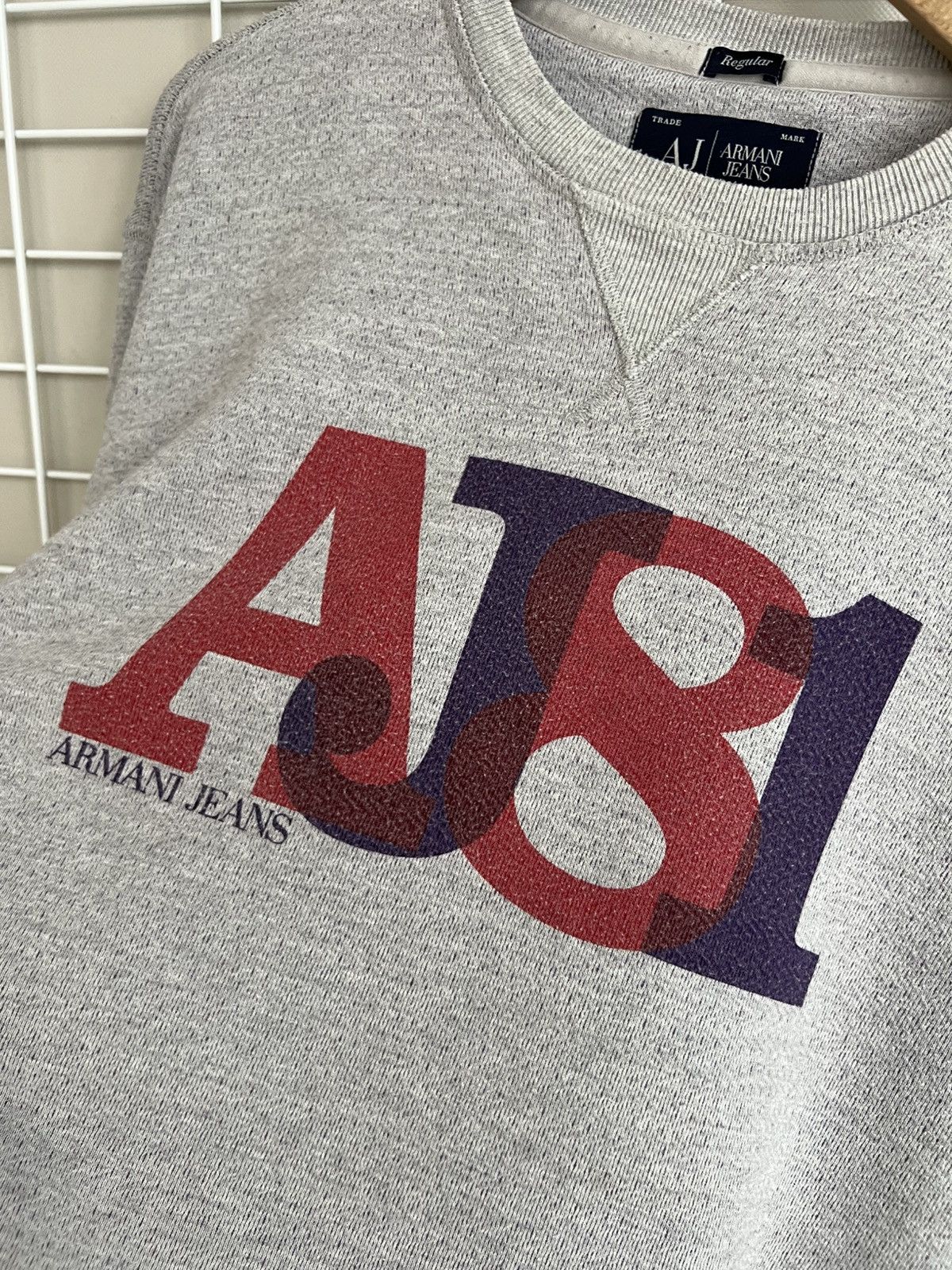 Armani Armani Jeans AJ81 Big Logo Sweatshirt Mens Size L/XL Vintage Size US XL / EU 56 / 4 - 9 Thumbnail