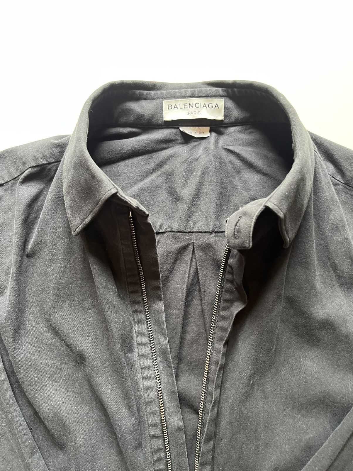 Balenciaga Balenciaga Black Zip Overshirt – Ref. 433502 TSD07 1000 Size US XXS / EU 40 - 1 Thumbnail