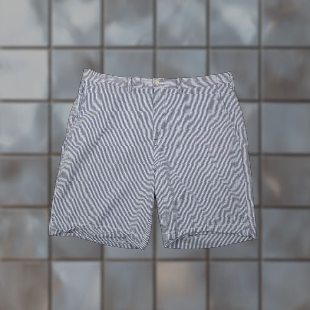 Polo Ralph Lauren VINTAGE Polo Ralph Lauren Shorts Mens 38 Blue Seersucker Stretch Classic Fit Pony Size US M / EU 48-50 / 2 - 1 Thumbnail