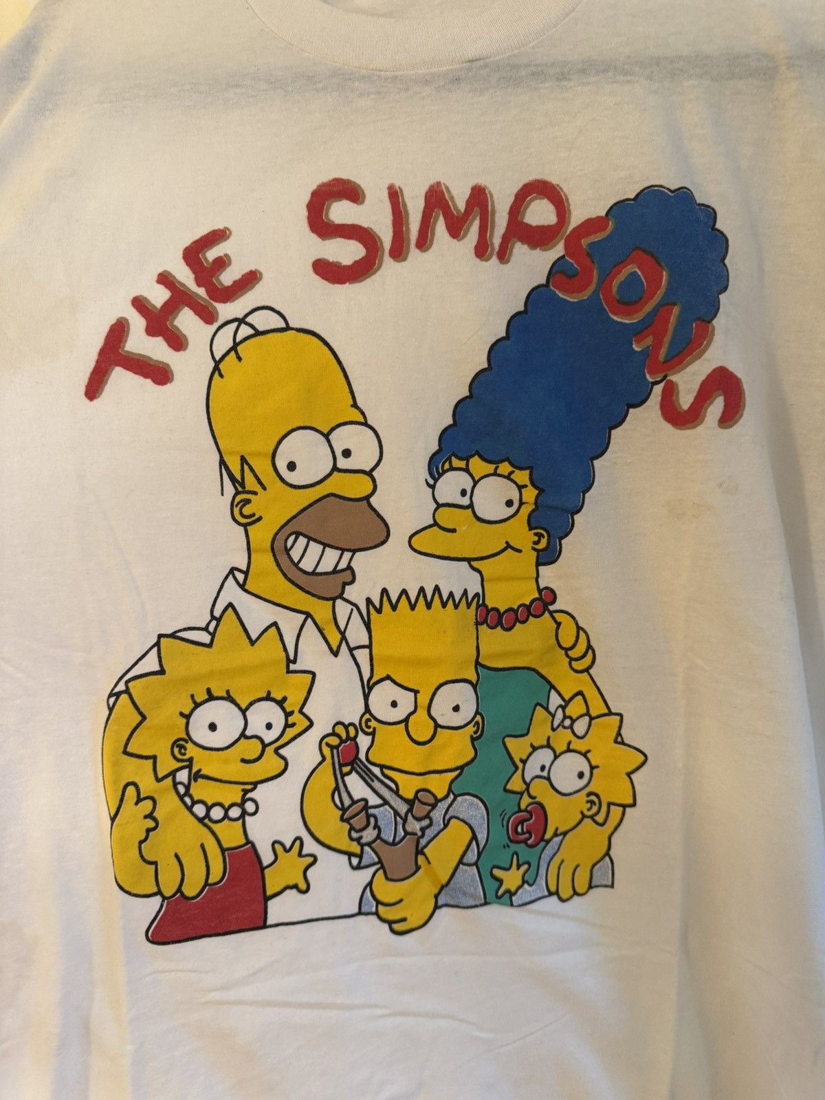 Vintage Vtg 1989 Simpsons Family Portrait T Shirt White Sz XL Size US XL / EU 56 / 4 - 3 Thumbnail