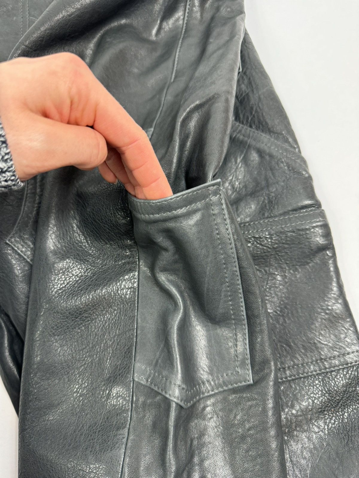 Enfants Riches Deprimes SOFT LEATHER SLIM FIT PANELLED TROUSERS Size US 34 / EU 50 - 5 Thumbnail