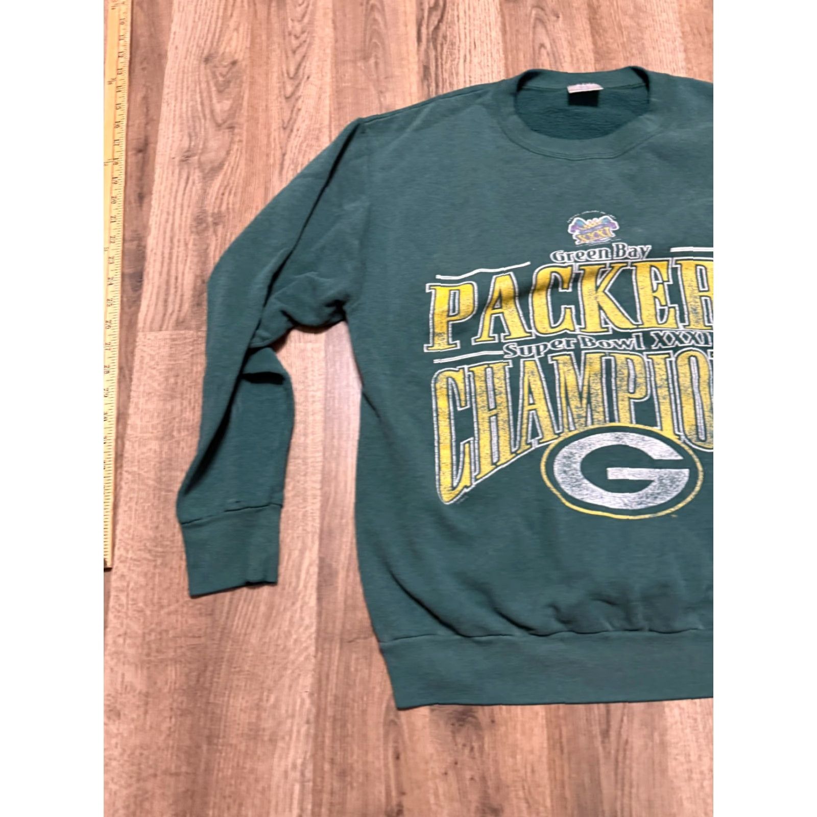 Delta VINTAGE Delta Sweater Men's Large Wisconsin Green Bay Packers NFL Team Apparel Sweater Pullover Crew Neck Green Cotton Regular Size US L / EU 52-54 / 3 - 3 Thumbnail