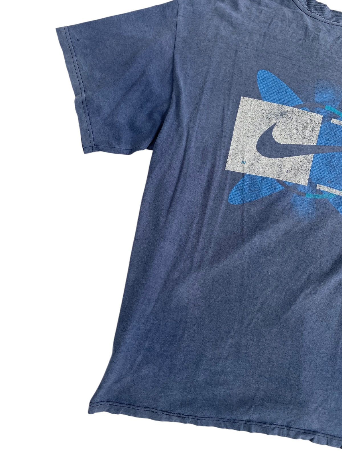 Nike × Vintage Vtg 90s Nike Tee Big Swoosh Size US L / EU 52-54 / 3 - 3 Thumbnail