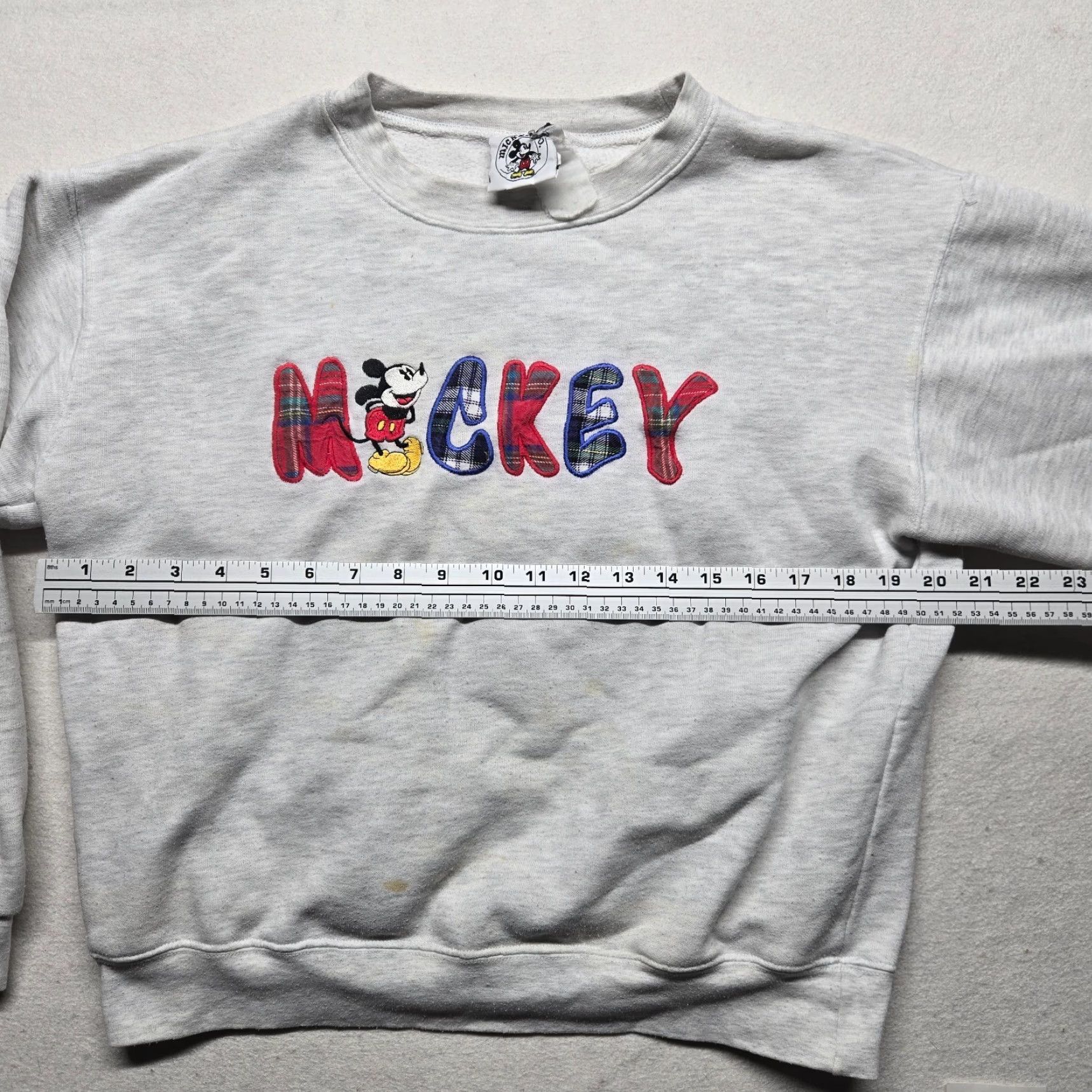 CO VINTAGE Mickey Mouse Crewneck Pullover Sweatshirt White XL Mens Size US XL / EU 56 / 4 - 4 Thumbnail