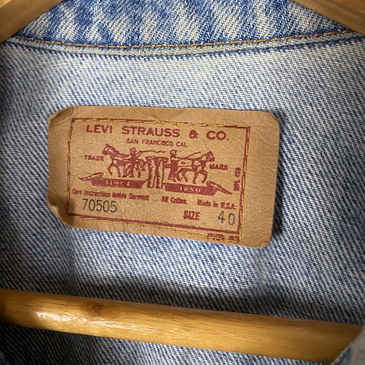 Levi's Vintage Clothing 💥 80s LEVIS VINTAGE DENIM TRUCKER JACKET SUNFADED Size US M / EU 48-50 / 2 - 8 Thumbnail