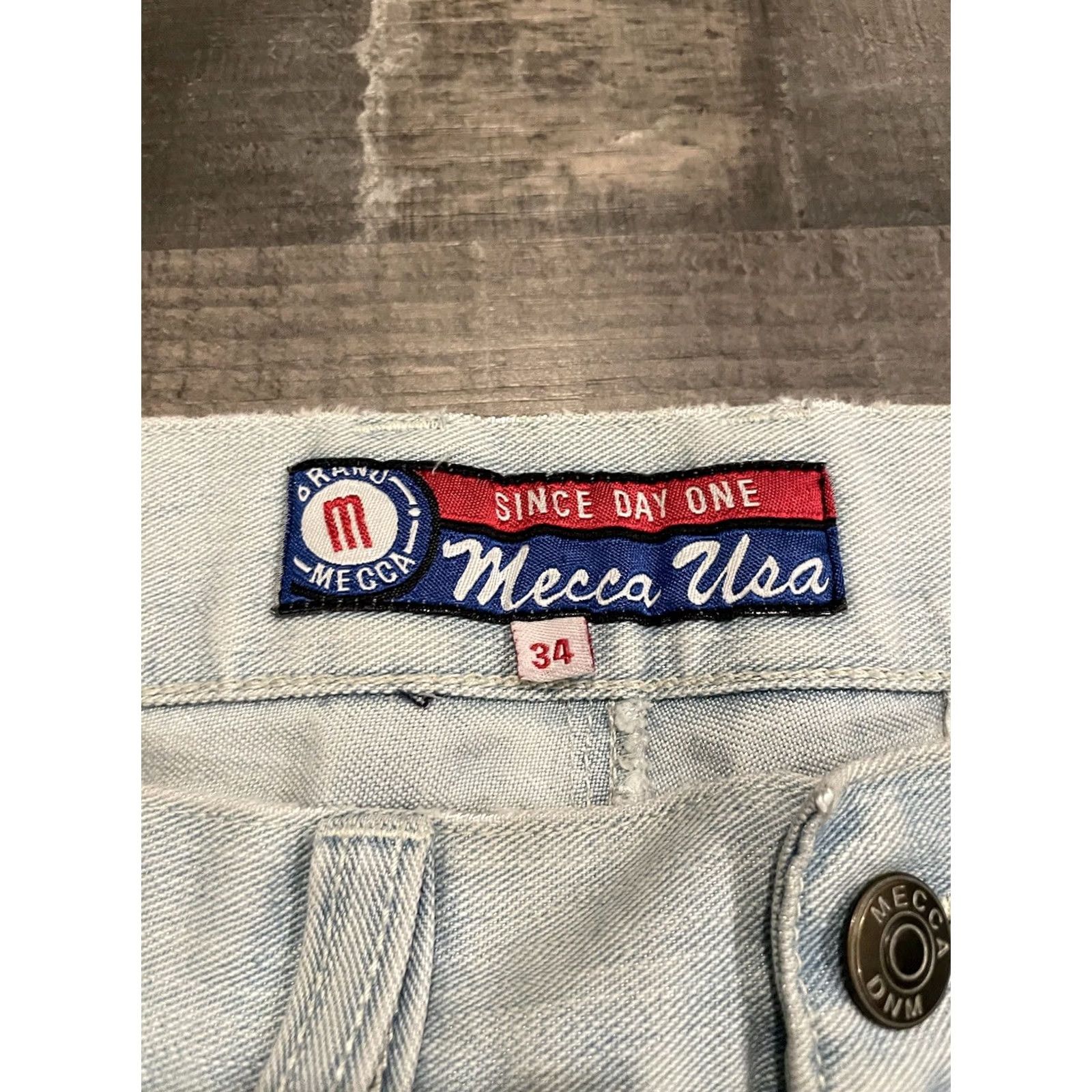 Vintage VINTAGE Mecca Jeans Men 34x32 Jeans 5-Pocket Denim Light Blue Baggy Wide Leg Y2K Hip Hop Grunge Goth Metal Tattoo USA Size US 34 / EU 50 - 7 Thumbnail