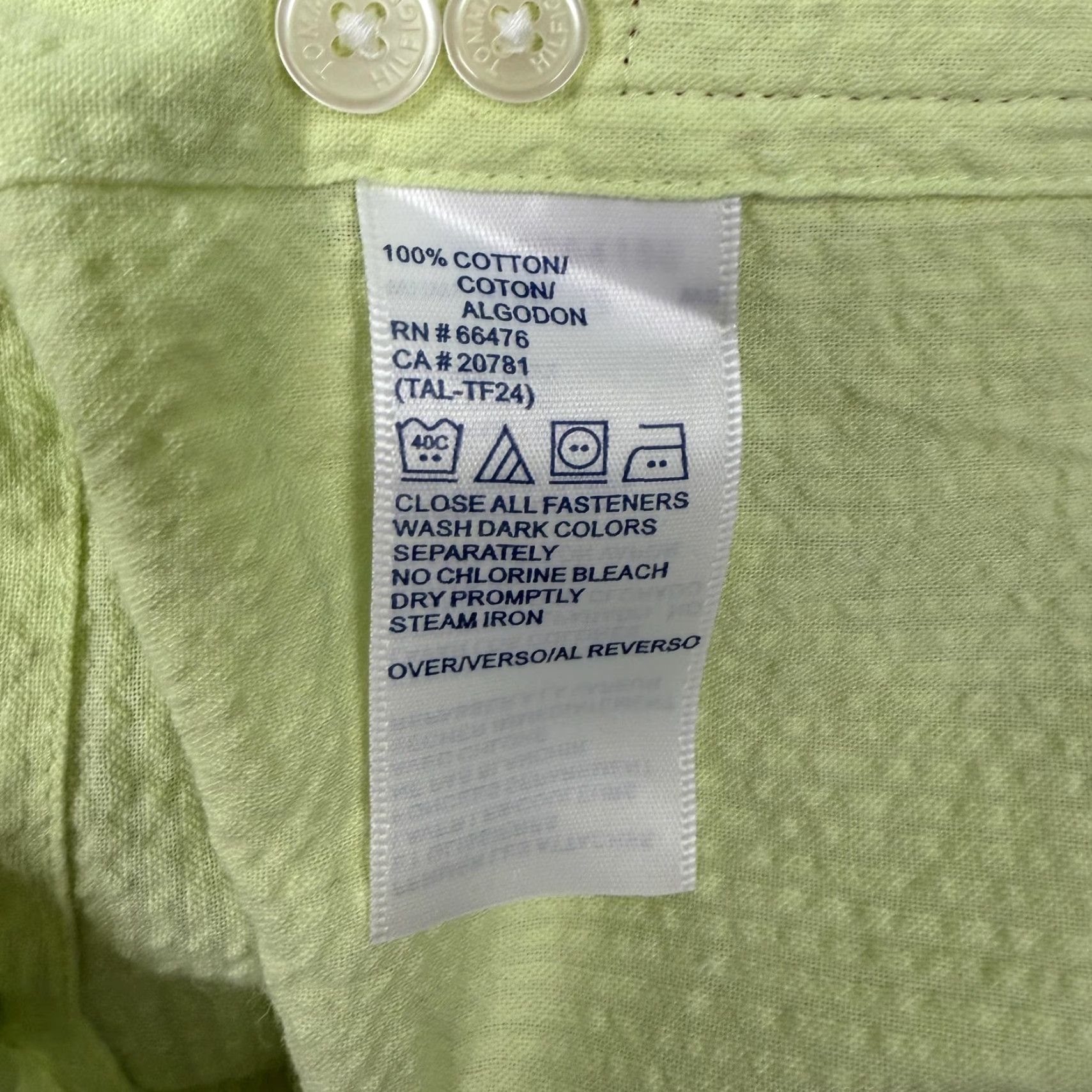 Tommy Hilfiger VINTAGE Tommy Hilfiger Button-Up Shirt Womens 14 Green 90s Preppy Coastal Chic - Mens? Size XL / US 12-14 / IT 48-50 - 7 Thumbnail