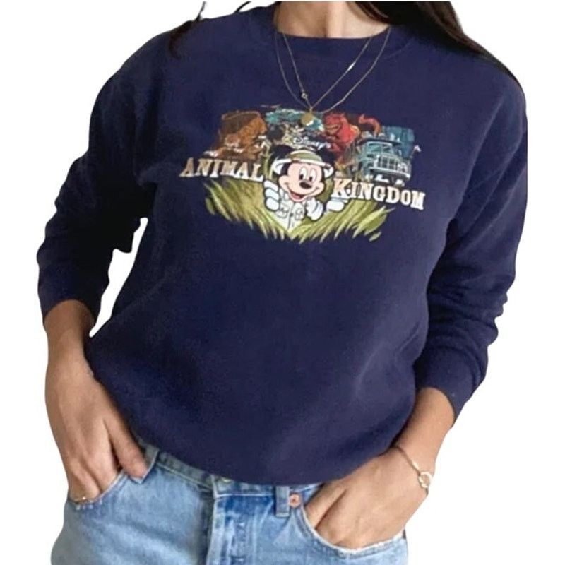 Disney World Animal Kingdom Sweatshirt Vintage 90s Walt Disney