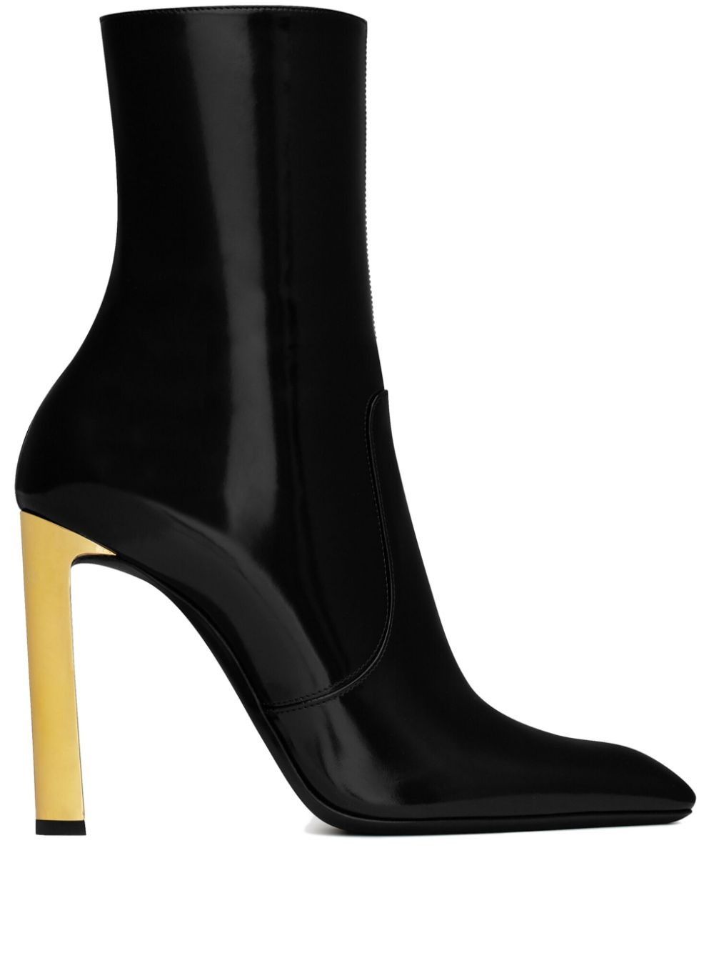 Auteuil 100mm booties in glazed leather