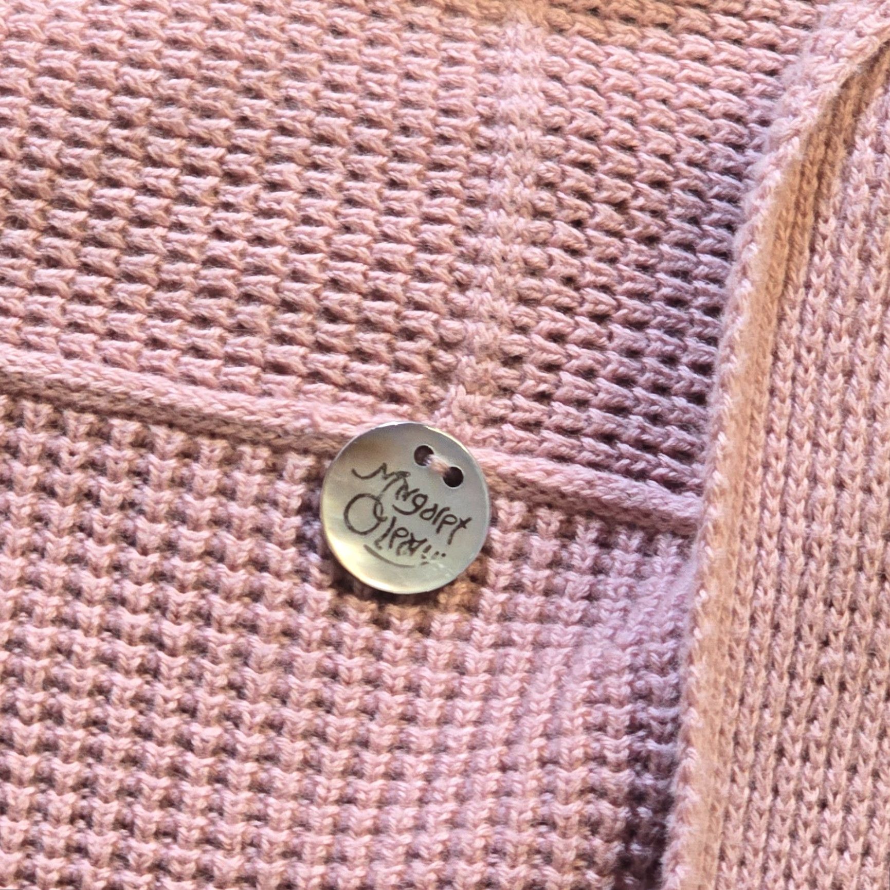 Pinko Margaret O'Leary Sweater Cardigan Womens Size S Pink Thermal Open Knit Cardigan Women Size S / US 4 / IT 40 - 4 Thumbnail