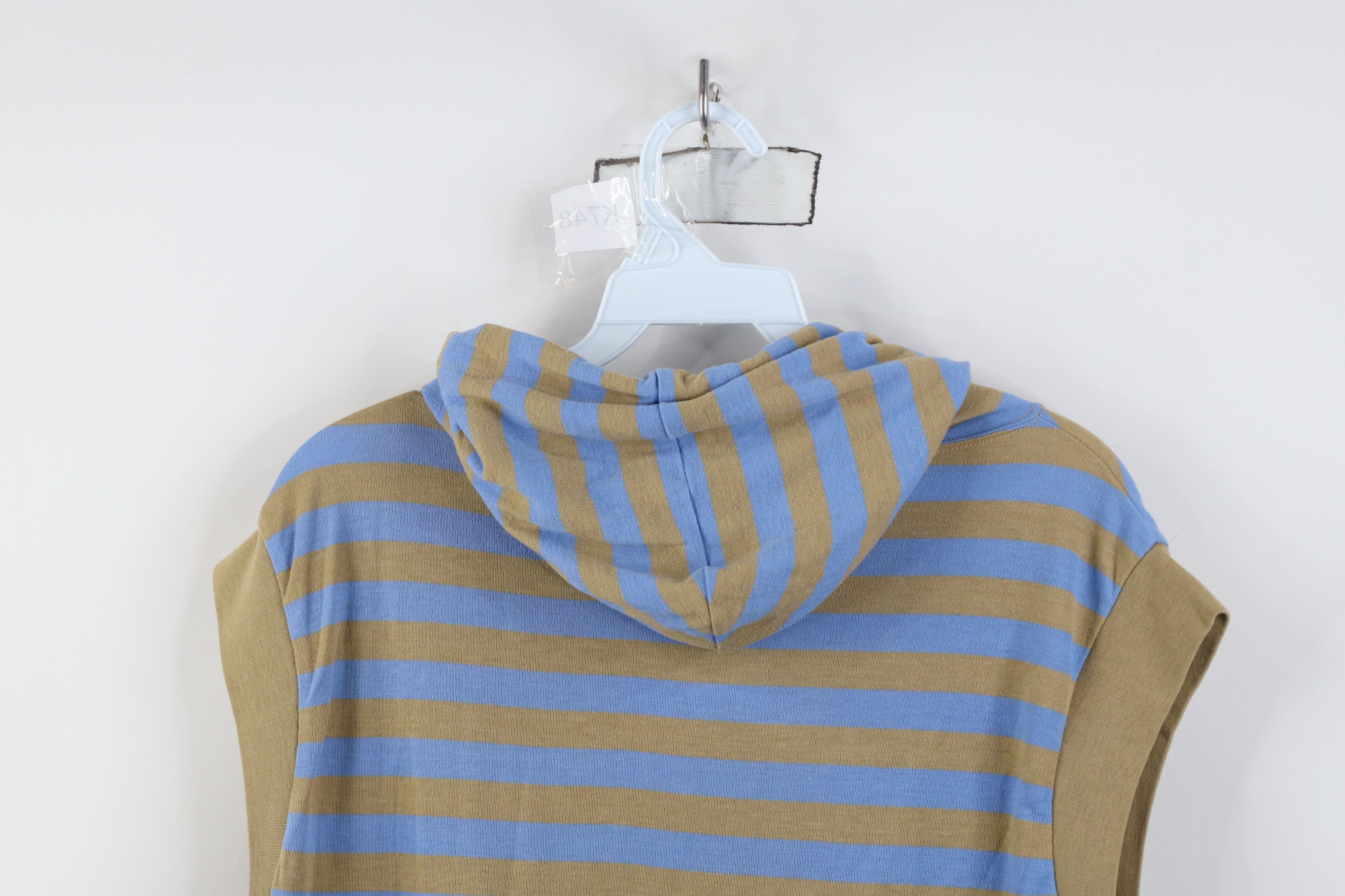 Vintage Vintage 70s 80s Streetwear Knit Sleeveless Hoodie T-Shirt Size M / US 6-8 / IT 42-44 - 14 Thumbnail
