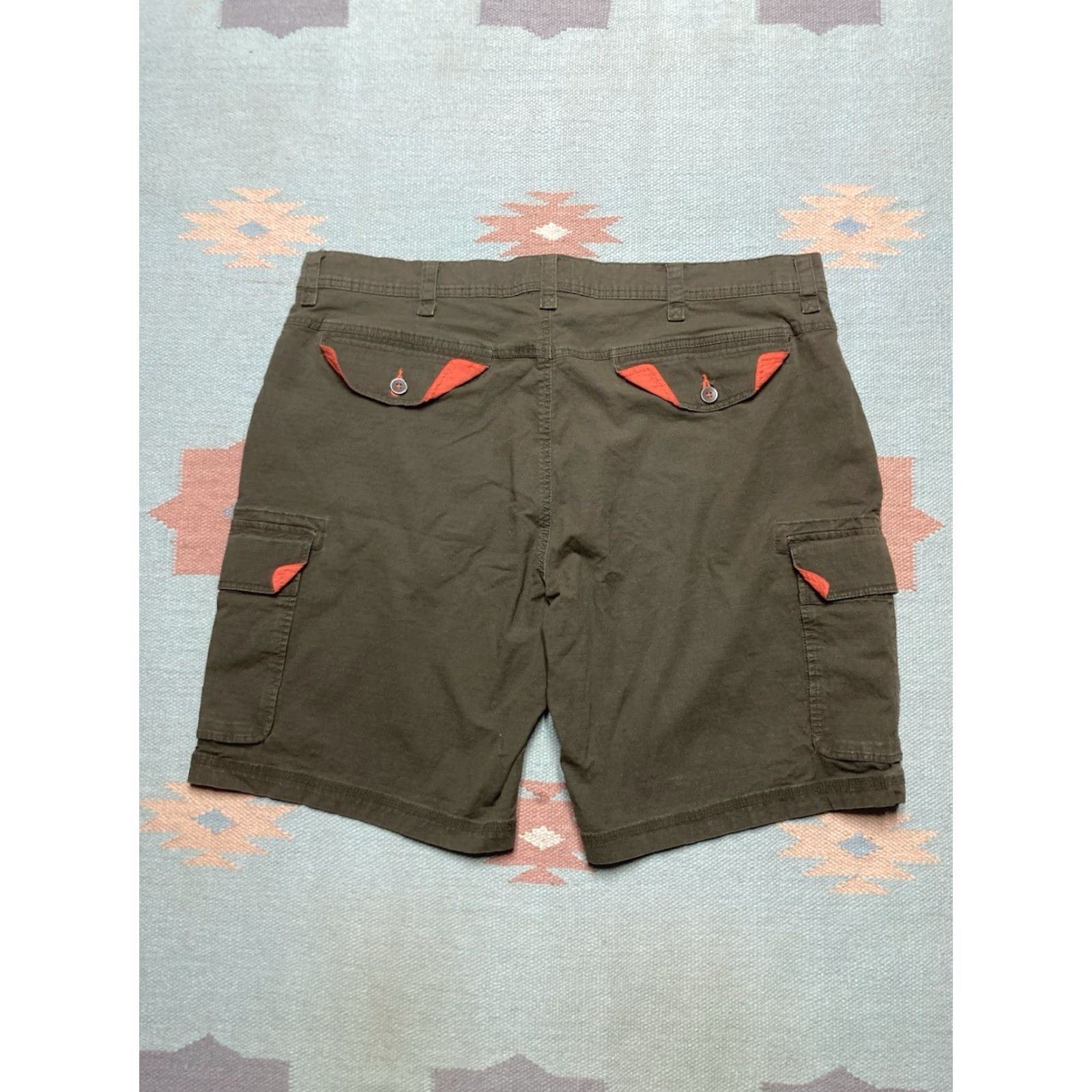 Vintage St. John’s Bay Cargo Shorts Ripstop Dark Green Hi Vis Orange Utility Men’s 42 Size US 42 / EU 58 - 5 Thumbnail
