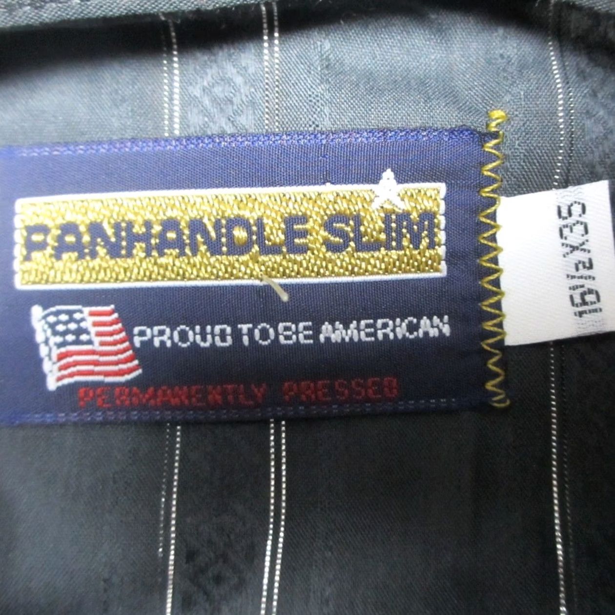 Vintage VINTAGE Panhandle Slim Shirt Mens XL Gray Striped Western Pocket Snap Pearl 16.5X35 Regular Size US XL / EU 56 / 4 - 2 Thumbnail
