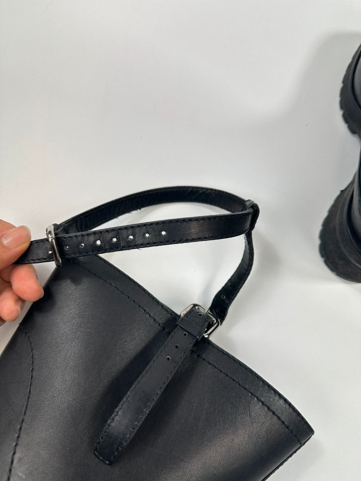 Prada Prada Milano FW2009 Black Leather Garter Strap Boots Size US 6.5 / IT 36.5 - 10 Thumbnail