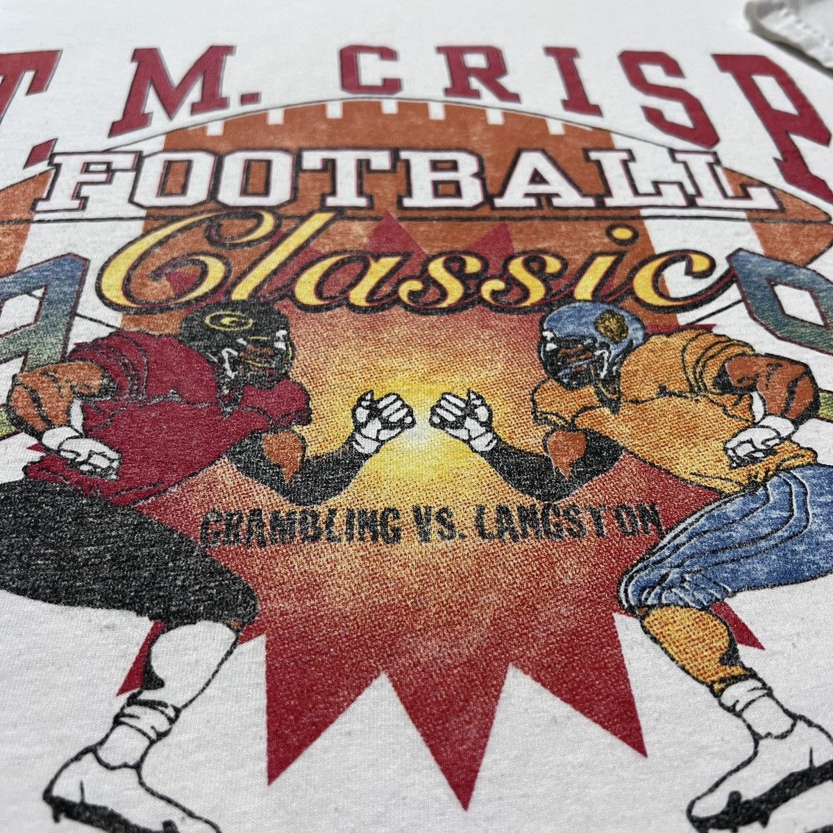 Vintage Vintage 90s Eddie Robinson Oklahoma NFL Promo Tee 2XL BOWL Size US XXL / EU 58 / 5 - 6 Thumbnail