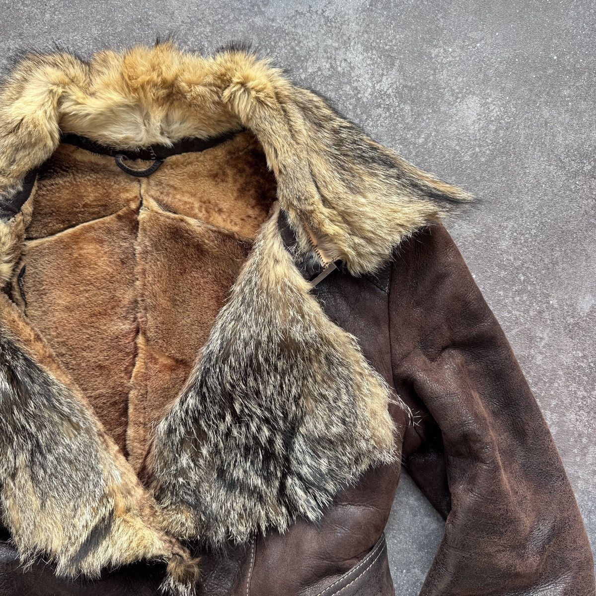 Japanese Brand Vintage Real Leather Real Fur Sheepskin Coat Size M / US 6-8 / IT 42-44 - 5 Thumbnail