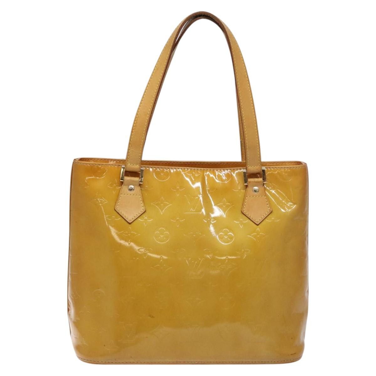 Louis Vuitton LOUIS VUITTON Monogram Vernis Houston Hand Bag Beige M91004 Size ONE SIZE - 3 Thumbnail