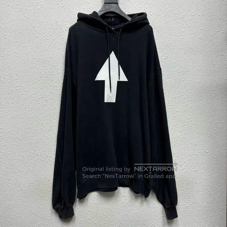 Balenciaga Balenciaga Arrow WiFi Pattern Washed Hoodie Size US L / EU 52-54 / 3 - 1 Thumbnail