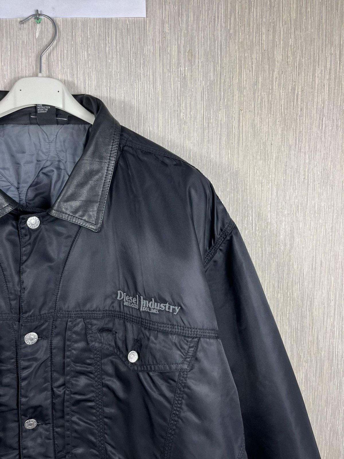 Diesel Vintage 90s Diesel Denver jacket workwear nylon leather boxy Size US XXL / EU 58 / 5 - 3 Thumbnail